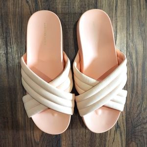 American Eagle Outfitters Criss Cross Slides Pink Women's Size 9